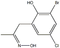 3-BROMO-5-CHLORO-2-HYDROXYPHENYLACETONE OXIME Struktur