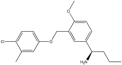 (1R)-1-(3-[(4-CHLORO-3-METHYLPHENOXY)METHYL]-4-METHOXYPHENYL)BUTYLAMINE Struktur