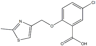 5-CHLORO-2-[(2-METHYL-1,3-THIAZOL-4-YL)METHOXY]BENZOIC ACID Struktur