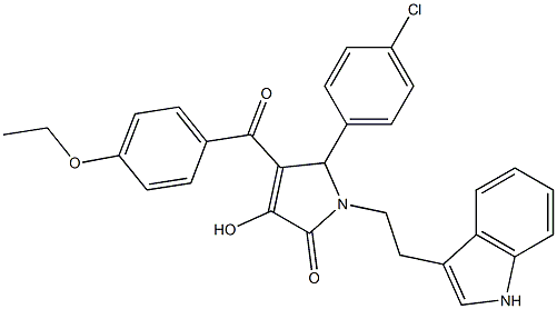 1-(2-(1H-INDOL-3-YL)ETHYL)-5-(4-CHLOROPHENYL)-4-(4-ETHOXYBENZOYL)-3-HYDROXY-1H-PYRROL-2(5H)-ONE Struktur