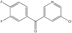 3-CHLORO-5-(3,4-DIFLUOROBENZOYL)PYRIDINE Struktur