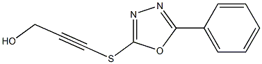 3-[(5-PHENYL-1,3,4-OXADIAZOL-2-YL)THIO]PROP-2-YN-1-OL Struktur