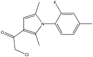 2-CHLORO-1-[1-(2-FLUORO-4-METHYLPHENYL)-2,5-DIMETHYL-1H-PYRROL-3-YL]ETHANONE Struktur