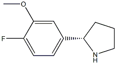 4-((2S)PYRROLIDIN-2-YL)-1-FLUORO-2-METHOXYBENZENE Struktur