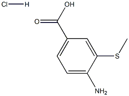 4-AMINO-3-(METHYLTHIO)BENZOIC ACID HYDROCHLORIDE Struktur