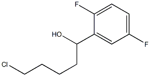 5-CHLORO-1-(2,5-DIFLUOROPHENYL)-1-PENTANOL Struktur