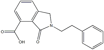 3-OXO-2-PHENETHYL-2,3-DIHYDRO-1H-ISOINDOLE-4-CARBOXYLIC ACID Struktur