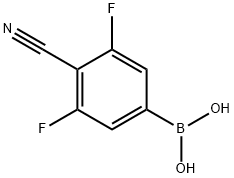 4-CYANO-3,5-DIFLUOROPHENYLBORONIC ACID Struktur