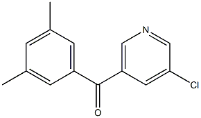 3-CHLORO-5-(3,5-DIMETHYLBENZOYL)PYRIDINE Struktur