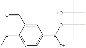 3-FORMYL-2-METHOXYPYRIDINE-5-BORONIC ACID PINACOL ESTER Struktur