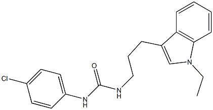 N-(4-CHLOROPHENYL)-N'-[3-(1-ETHYL-1H-INDOL-3-YL)PROPYL]UREA Struktur