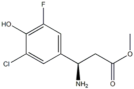 METHYL (3R)-3-AMINO-3-(3-CHLORO-5-FLUORO-4-HYDROXYPHENYL)PROPANOATE Struktur