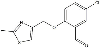 5-CHLORO-2-[(2-METHYL-1,3-THIAZOL-4-YL)METHOXY]BENZALDEHYDE Struktur