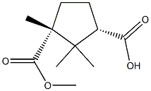 (1S,3R)-3-(METHOXYCARBONYL)-2,2,3-TRIMETHYLCYCLOPENTANECARBOXYLIC ACID Struktur