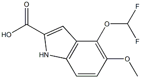 4-(DIFLUOROMETHOXY)-5-METHOXY-1H-INDOLE-2-CARBOXYLIC ACID Struktur