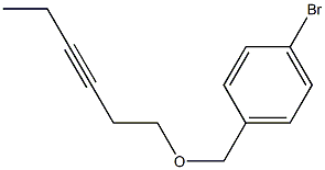 4-BROMOBENZYL-(3-HEXYNYL)ETHER Struktur