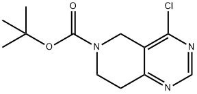 TERT-BUTYL 4-CHLORO-7,8-DIHYDROPYRIDO[4,3-D]PYRIMIDINE-6(5H)-CARBOXYLATE Struktur