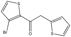 1-(3-BROMO-2-THIENYL)-2-(2-THIENYL)ETHAN-1-ONE Struktur