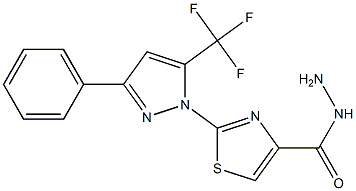 2-[3-PHENYL-5-(TRIFLUOROMETHYL)-1H-PYRAZOL-1-YL]-1,3-THIAZOLE-4-CARBOHYDRAZIDE Struktur