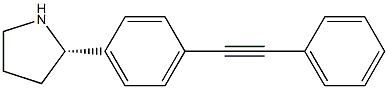 (2S)-2-[4-(2-PHENYLETHYNYL)PHENYL]PYRROLIDINE Struktur