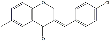 (E)-3-(4-CHLOROBENZYLIDENE)-2,3-DIHYDRO-6-METHYLCHROMEN-4-ONE Struktur