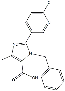 3-BENZYL-2-(6-CHLORO-PYRIDIN-3-YL)-5-METHYL-3H-IMIDAZOLE-4-CARBOXYLIC ACID Struktur