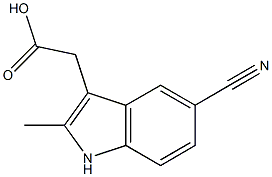 (5-CYANO-2-METHYL-1H-INDOL-3-YL)-ACETIC ACID Struktur