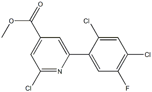 METHYL 2-CHLORO-6-(2,4-DICHLORO-5-FLUOROPHENYL)PYRIDINE-4-CARBOXYLATE Struktur