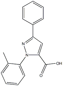 3-PHENYL-1-O-TOLYL-1H-PYRAZOLE-5-CARBOXYLIC ACID Struktur