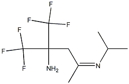 4-AMINO-2-ISOPROPYLIMINO-5,5,5-TRIFLUORO-4-(TRIFLUOROMETHYL)PENTANE Struktur