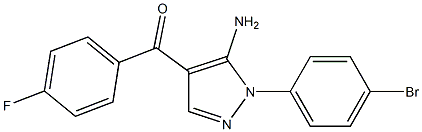 (5-AMINO-1-(4-BROMOPHENYL)-1H-PYRAZOL-4-YL)(4-FLUOROPHENYL)METHANONE Struktur