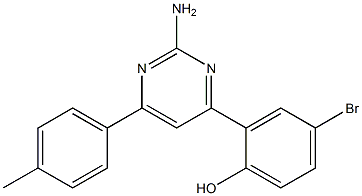 2-(2-AMINO-6-P-TOLYLPYRIMIDIN-4-YL)-4-BROMOPHENOL Struktur