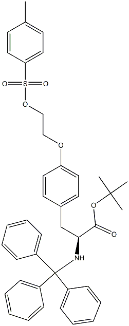 (2S)-O-(2'-TOSYLOXYETHYL)-N-TRITYL-TYROSINE-TERT-BUTYL ESTER Struktur