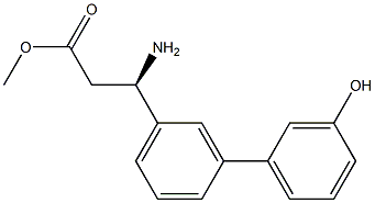 METHYL (3R)-3-AMINO-3-[3-(3-HYDROXYPHENYL)PHENYL]PROPANOATE Struktur