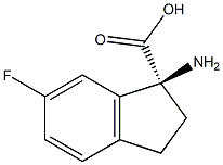 (1S)-1-AMINO-6-FLUOROINDANECARBOXYLIC ACID Struktur