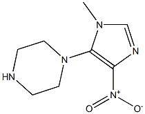 1-(1-METHYL-4-NITRO-1H-IMIDAZOL-5-YL)PIPERAZINE Struktur