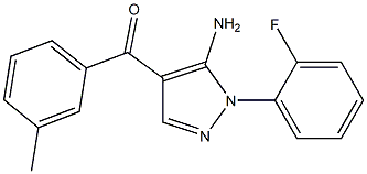 (5-AMINO-1-(2-FLUOROPHENYL)-1H-PYRAZOL-4-YL)(M-TOLYL)METHANONE Struktur