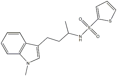 N-[1-METHYL-3-(1-METHYL-1H-INDOL-3-YL)PROPYL]THIOPHENE-2-SULFONAMIDE Struktur