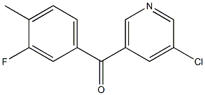 3-CHLORO-5-(3-FLUORO-4-METHYLBENZOYL)PYRIDINE Struktur