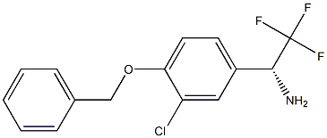 (1R)-1-[3-CHLORO-4-(PHENYLMETHOXY)PHENYL]-2,2,2-TRIFLUOROETHYLAMINE Struktur