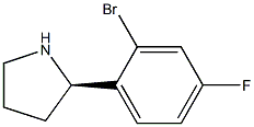 (2R)-2-(2-BROMO-4-FLUOROPHENYL)PYRROLIDINE Struktur