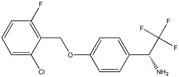 (1R)-1-(4-[(2-CHLORO-6-FLUOROPHENYL)METHOXY]PHENYL)-2,2,2-TRIFLUOROETHYLAMINE Struktur