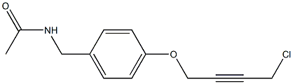 N-[4-(4-CHLORO-BUT-2-YNYLOXY)-BENZYL]-ACETAMIDE Struktur