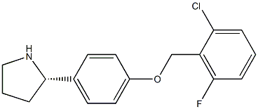 1-((2S)PYRROLIDIN-2-YL)-4-[(2-CHLORO-6-FLUOROPHENYL)METHOXY]BENZENE Struktur