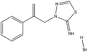 3-(2-PHENYLPROP-2-ENYL)-1,3,4-THIADIAZOL-2(3H)-IMINE HYDROBROMIDE Struktur