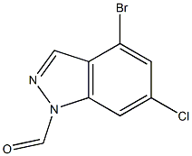 4-BROMO-6-CHLORO (1H)INDAZOLE CARBOXALDEHYDE Struktur