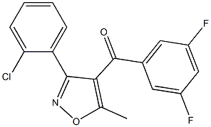 4-(3,5-DIFLUOROBENZOYL)-3-(2-CHLOROPHENYL)-5-METHYLISOXAZOLE Struktur