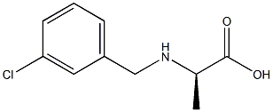 (2R)-2-[(3-CHLOROBENZYL)AMINO]PROPANOIC ACID Struktur