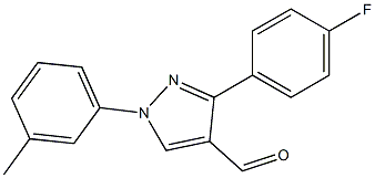 3-(4-FLUOROPHENYL)-1-M-TOLYL-1H-PYRAZOLE-4-CARBALDEHYDE Struktur