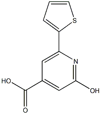 2-HYDROXY-6-(THIOPHEN-2-YL)PYRIDINE-4-CARBOXYLIC ACID Struktur